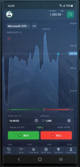 Pocket Option app for Android