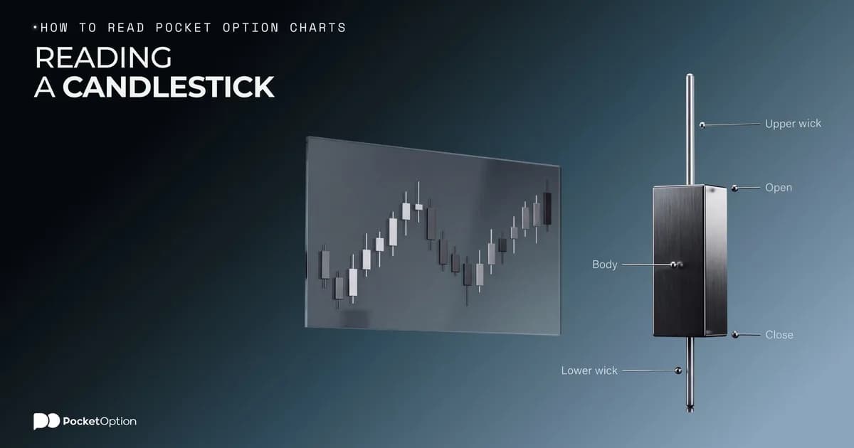 Pocket Option trading terminal with candlestick chart — comparison with IQ Option